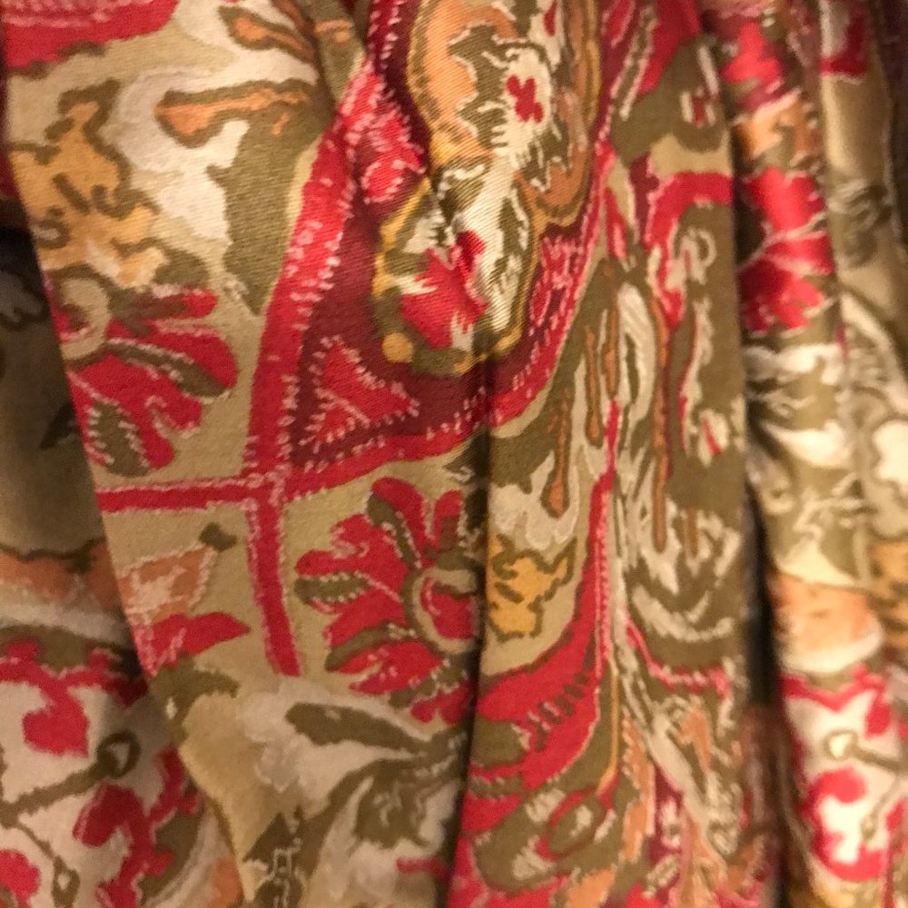 NEW Ralph Lauren Randolph bedskirt red gold traditional Queen nwot